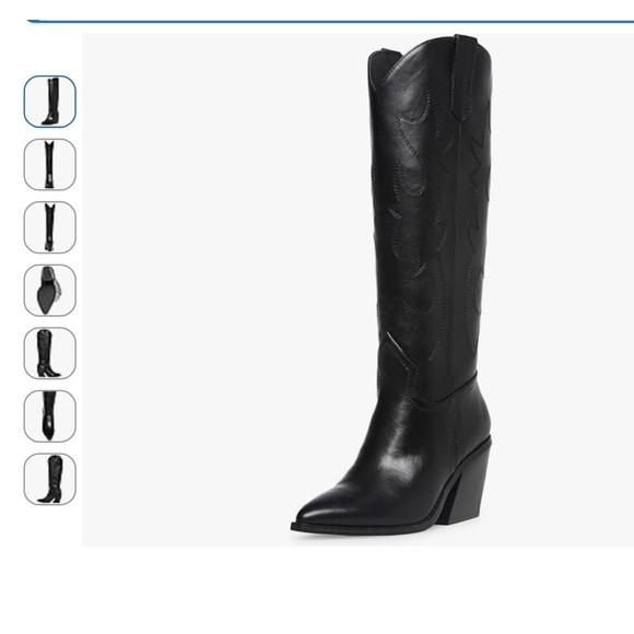 Madden Girl Shoes - Madden Girl Black Over-the-Knee Western Block-Heel Boots